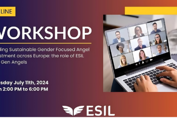 ESIL hosts an online workshop about sustainable gender-focused angel investment in Europe on July 11th