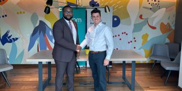 Publicity photo: PuConsultant Manager Bloom Clean Technology & Climate Tech Center of Excellence - Mr. Damien Prescod / Chief Executive Officer of Global OTEC Mr. Dan Grech at UN Ocean Conference in Nice, France, on June 10th