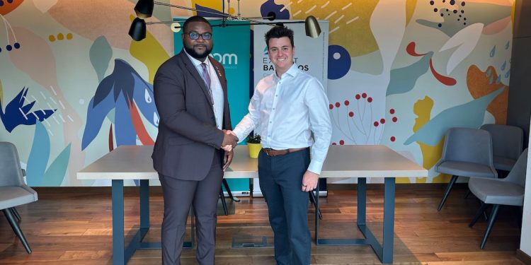 Publicity photo: PuConsultant Manager Bloom Clean Technology & Climate Tech Center of Excellence - Mr. Damien Prescod / Chief Executive Officer of Global OTEC Mr. Dan Grech at UN Ocean Conference in Nice, France, on June 10th
